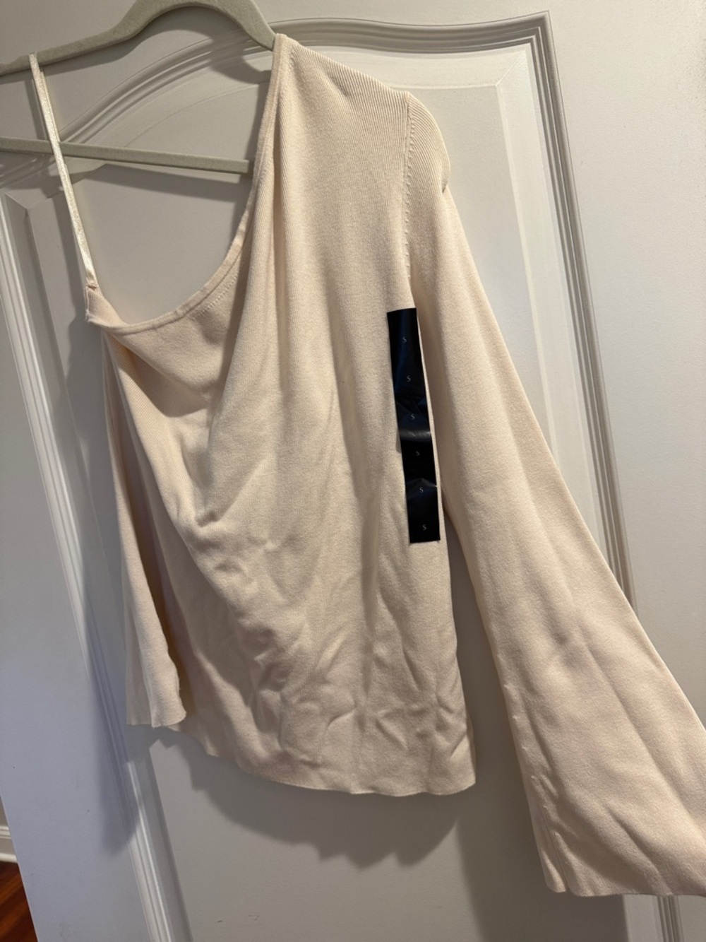 NWT one shoulder cream top